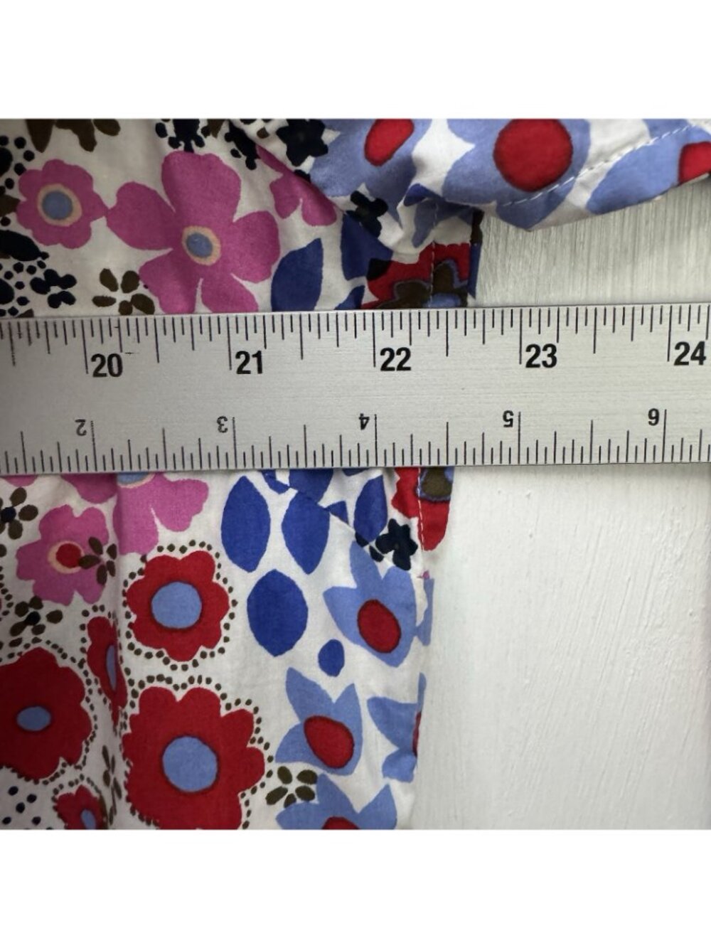 Talbots Women’s XL Cotton Patchwork Floral Button Down Shirt Multicolor - Picture 8 of 11